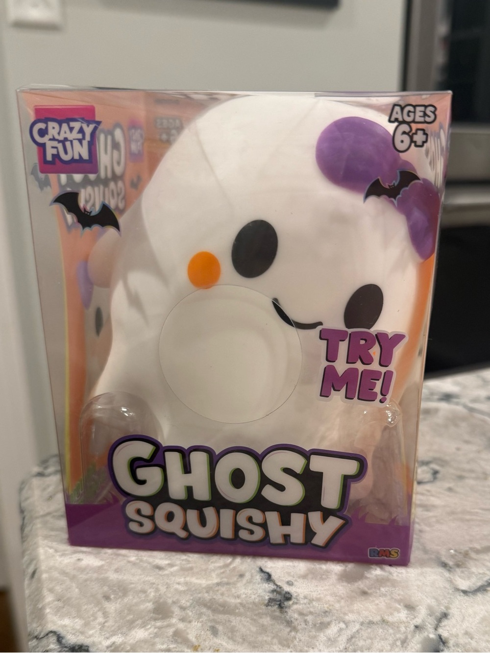 Crazy Fun Girl Ghost Squishy - White & Purple